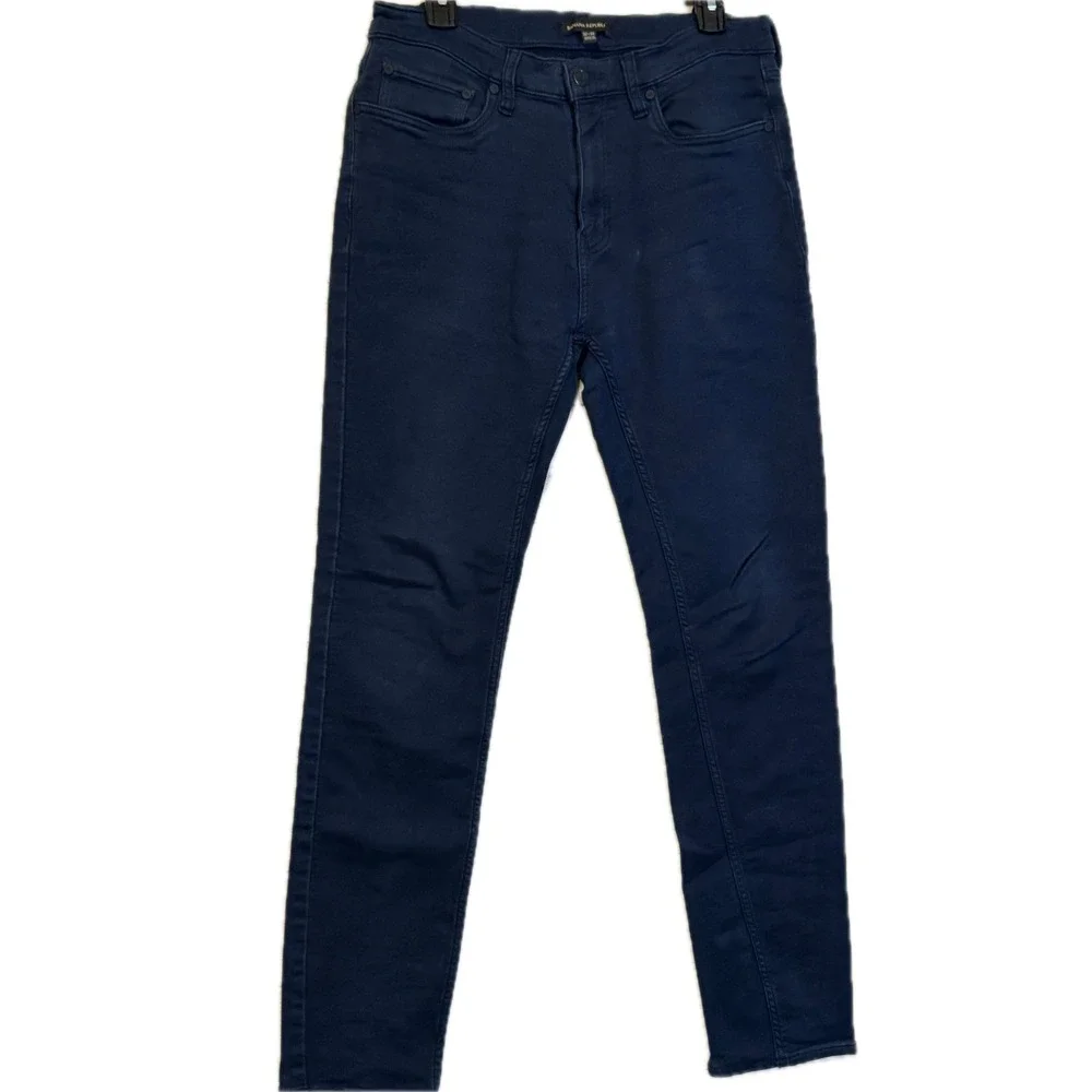 Banana Republic Pants Men's 32x34 Navy Cotton Stretch Slim 5-Pocket